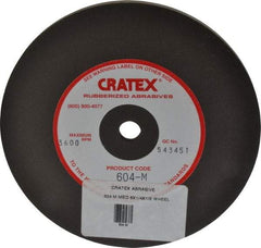 Cratex - 6" Diam x 1/2" Hole x 1/4" Thick, Surface Grinding Wheel - Silicon Carbide, Medium Grade, 3,600 Max RPM, Rubber Bond, No Recess - Apex Tool & Supply