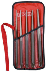 Proto - 5 Piece, 1/8 to 5/16", Drift Punch Set - Hex Shank, Comes in Pouch - Apex Tool & Supply