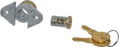 Made in USA - 7/8" Max Thickness, Diamond Back Deadbolt Cabinet & Drawer - 1-1/32 Bolt Throw, Brass Finish - Apex Tool & Supply