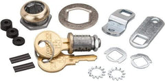 Made in USA - 5/32" Max Thickness, Standard Cam Lock - Polished Brass Finish - Apex Tool & Supply