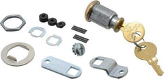 Made in USA - 21/32" Max Thickness, Standard Cam Lock - Polished Brass Finish - Apex Tool & Supply