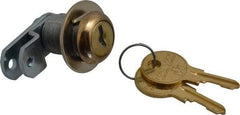 Made in USA - 21/32" Max Thickness, Standard Cam Lock - Polished Brass Finish - Apex Tool & Supply