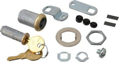 Made in USA - 15/16" Max Thickness, Standard Cam Lock - Polished Brass Finish - Apex Tool & Supply
