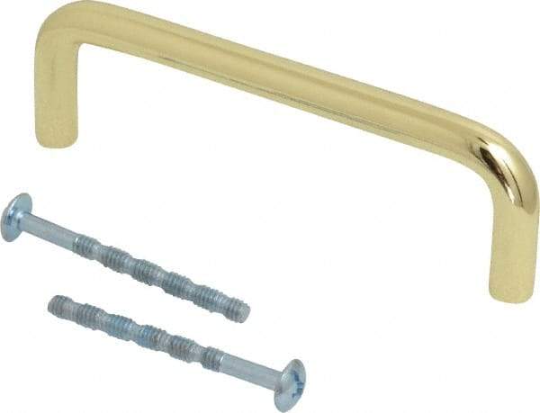 Value Collection - Pulls - Bright Brass Finish, Brass, 3-1/2" Center to Center - Apex Tool & Supply