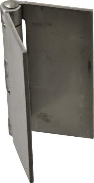 Made in USA - 4" Wide x 1/8" Thick, Blank Butt Hinge - Stainless Steel, Polished Finish - Apex Tool & Supply