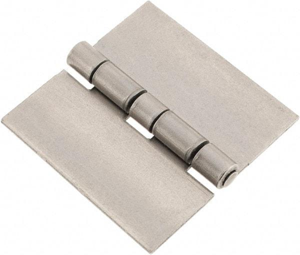 Made in USA - 2-1/2" Wide x 0.078" Thick, Blank Butt Hinge - Steel, Plain Finish - Apex Tool & Supply