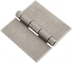 Made in USA - 3" Wide x 0.09" Thick, Blank Butt Hinge - Steel, Plain Finish - Apex Tool & Supply