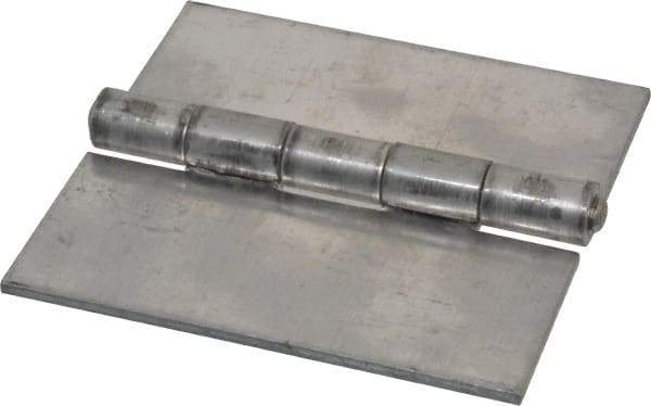 Made in USA - 4" Wide x 1/8" Thick, Blank Butt Hinge - Aluminum, Plain Finish - Apex Tool & Supply