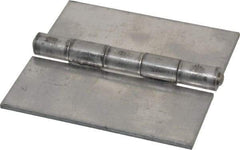 Made in USA - 4" Wide x 1/8" Thick, Blank Butt Hinge - Aluminum, Plain Finish - Apex Tool & Supply