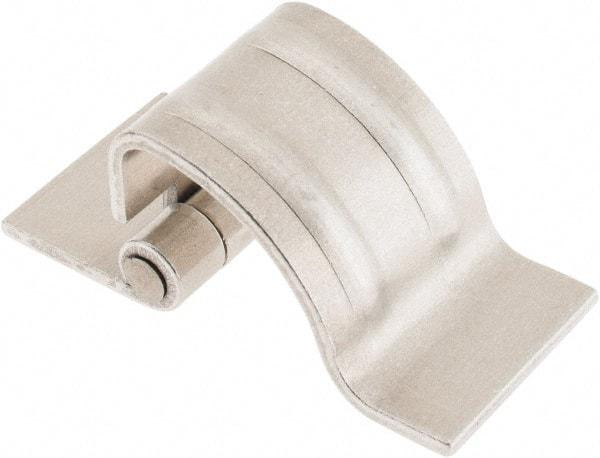 Made in USA - 1-1/4" Wide x 0.09" Thick, Concealed Hinge - Aluminum, Plain Finish - Apex Tool & Supply