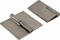 Made in USA - 2-1/2" Wide x 0.09" Thick, Slip Joint Hinge - Steel, Plain Finish - Apex Tool & Supply