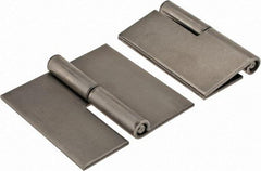 Made in USA - 3" Wide x 0.09" Thick, Slip Joint Hinge - Steel, Plain Finish - Apex Tool & Supply
