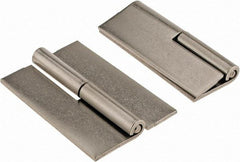 Made in USA - 2" Wide x 0.093" Thick, Slip Joint Hinge - Stainless Steel, Plain Finish - Apex Tool & Supply
