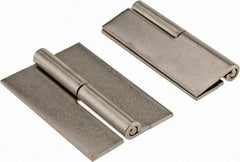 Made in USA - 2" Wide x 0.093" Thick, Slip Joint Hinge - Stainless Steel, Plain Finish - Apex Tool & Supply
