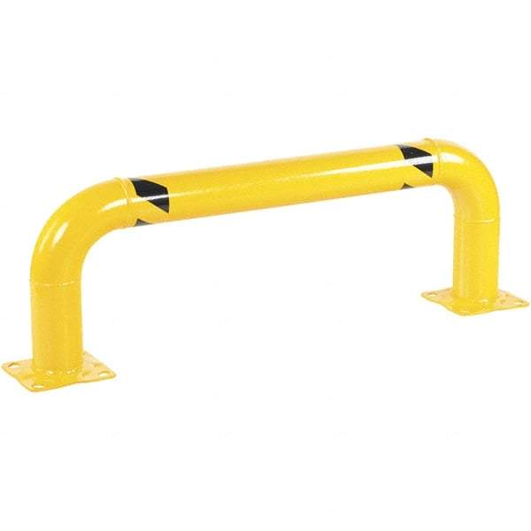 Vestil - 48" Long x 16" High, Steel Rack Guard - Low Profile, 4-1/2" Pipe - Apex Tool & Supply