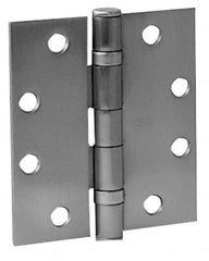 Stanley - 4-1/2" Long x 4" Wide Steel Full Mortise Commercial Hinge - Apex Tool & Supply