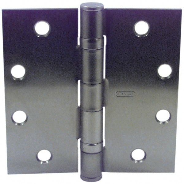 Stanley - 4-1/2" Long x 4-1/2" Wide Steel Full Surface Commercial Hinge - Apex Tool & Supply