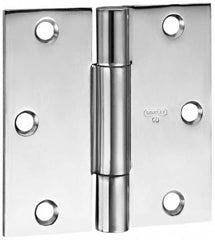 Stanley - 4-1/2" Long x 4-1/2" Wide Steel Full Mortise Commercial Hinge - Apex Tool & Supply