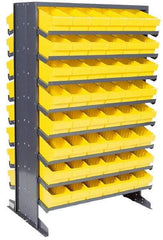 Quantum Storage - 800 Lb Capacity, 24" Deep x 36" Wide x 60" High, Steel Pick Rack - 2 Sides, 96 Blue Polystyrene Bins - Apex Tool & Supply