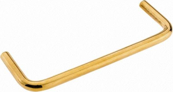 Electro Hardware - Round Handle - Plain, Brass, 4" Center to Center - Apex Tool & Supply