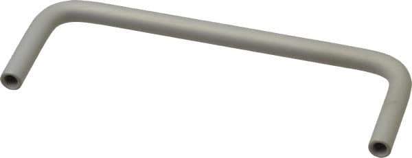 Electro Hardware - Round Handle - Clear Finish, Aluminum, 4" Center to Center - Apex Tool & Supply
