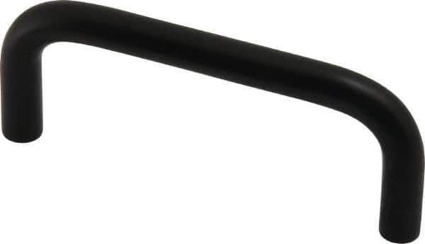 Electro Hardware - 8-32 Internal Thread, 5/16" Handle Diam, Black Anodized Aluminum Drawer Pull - 3" Center to Center - Apex Tool & Supply