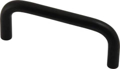 Electro Hardware - 8-32 Internal Thread, 5/16" Handle Diam, Black Anodized Aluminum Drawer Pull - 3" Center to Center - Apex Tool & Supply