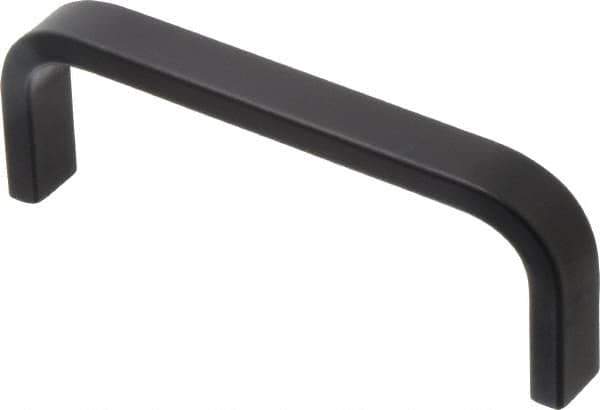Electro Hardware - 1-1/2" High Rectangular Handle - Black Coated, Aluminum, 4" Center to Center - Apex Tool & Supply