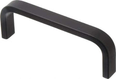 Electro Hardware - 1-1/2" High Rectangular Handle - Black Coated, Aluminum, 4" Center to Center - Apex Tool & Supply