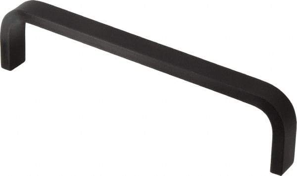 Electro Hardware - 1-1/2" High Rectangular Handle - Black Coated, Aluminum, 6" Center to Center - Apex Tool & Supply