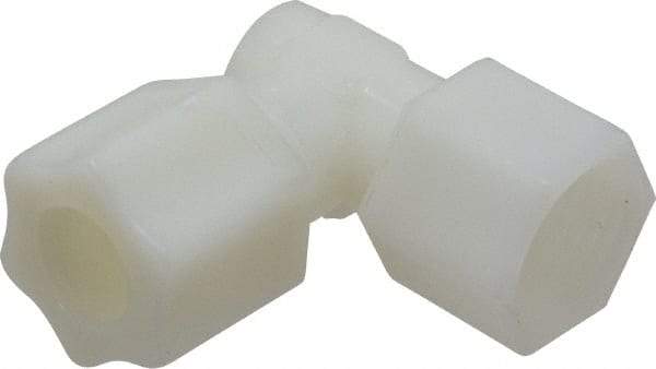 Made in USA - 1/2" Tube OD, Nylon Plastic Compression Tube Female Elbow - 1/2 NPT Pipe, 220°F Max, Plastic Grip - Apex Tool & Supply