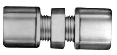 Made in USA - 5/16" Tube OD, Kynar Plastic Compression Tube Union - 275°F Max, Plastic Grip - Apex Tool & Supply