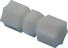 Made in USA - 3/8" Tube OD, Acetal/Celcon Plastic Compression Tube Union - 220°F Max, Plastic Grip - Apex Tool & Supply
