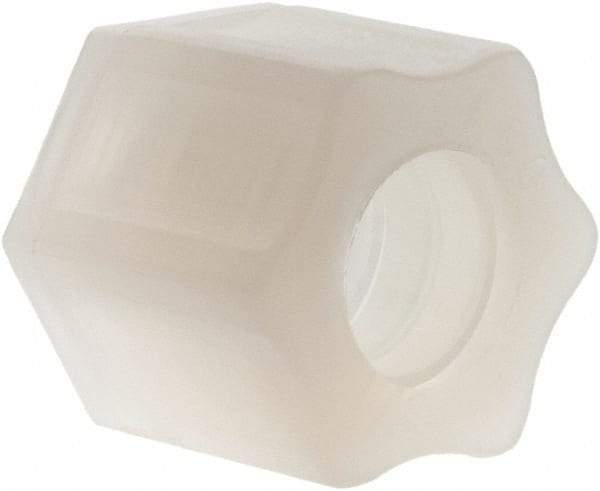 Made in USA - 1/2" Tube OD, Kynar Plastic Compression Tube Compression Nut - 275°F Max, Plastic Grip - Apex Tool & Supply