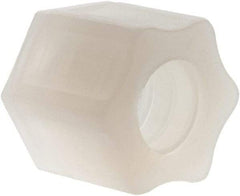 Made in USA - 1/2" Tube OD, Kynar Plastic Compression Tube Compression Nut - 275°F Max, Plastic Grip - Apex Tool & Supply