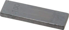 Mitutoyo - 0.1" Rectangular Steel Gage Block - Accuracy Grade AS-1, Includes Certificate of Inspection - Apex Tool & Supply