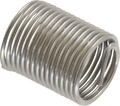 Heli-Coil - M10x1.00 Metric Fine, 20mm OAL, Free Running Helical Insert - 16-1/2 Free Coils, Tanged, Stainless Steel, Bright Finish, 2D Insert Length - Apex Tool & Supply