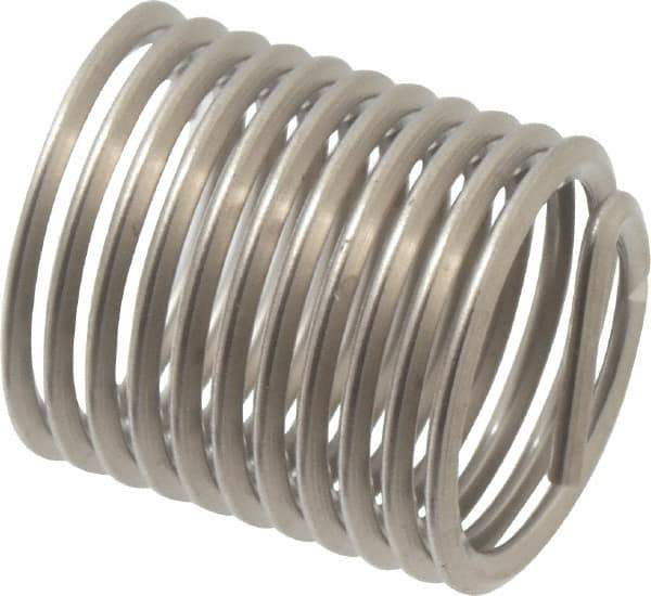 Heli-Coil - 3/8-24 UNF, 0.562" OAL, Free Running Helical Insert - 11 Free Coils, Tanged, Stainless Steel, 1-1/2D Insert Length - Apex Tool & Supply