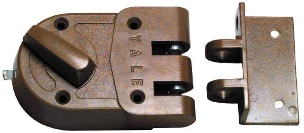 Yale - 1-1/8 to 2-1/4" Door Thickness, Brass Lacquer Finish, Jimmy Proof Rim Deadbolt - Rim Cylinder - Apex Tool & Supply