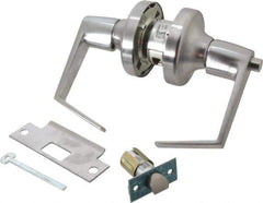 Yale - Grade 2 Privacy Lever Lockset - 2-3/4" Back Set, 6 Pin Para Keyway Cylinder, US26D/Satin Chrome Plated Finish - Apex Tool & Supply