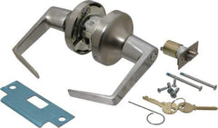 Yale - Grade 2 Storeroom Lever Lockset - 2-3/4" Back Set, 6 Pin Para Keyway Cylinder, US26D/Satin Chrome Plated Finish - Apex Tool & Supply