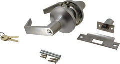 Yale - Grade 1 Entrance Lever Lockset - 2-3/4" Back Set, 6 Pin Para Keyway Cylinder, US26D/Satin Chrome Plated Finish - Apex Tool & Supply