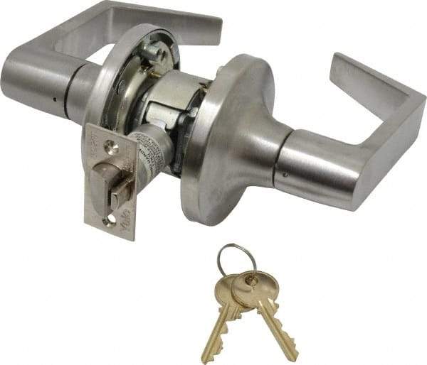 Yale - Grade 1 Classroom Lever Lockset - 2-3/4" Back Set, 6 Pin Para Keyway Cylinder, US26D/Satin Chrome Plated Finish - Apex Tool & Supply
