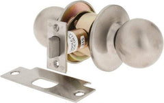 Yale - 1-3/8" Door Thickness, Stainless Steel Passage Knob Lockset - 2-3/4" Back Set, 2 Cylinder - Apex Tool & Supply