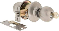Yale - 1-3/8" Door Thickness, Stainless Steel Entrance Knob Lockset - 2-3/4" Back Set, 2 Cylinder - Apex Tool & Supply