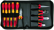 14 Piece - Insulated Pliers; Cutters; Slotted & Phillips Screwdrivers; in Zipper Carry Case - Apex Tool & Supply