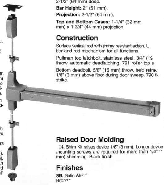 Yale - Flatbars Hand: LHR Rating: Fire Rated - Apex Tool & Supply