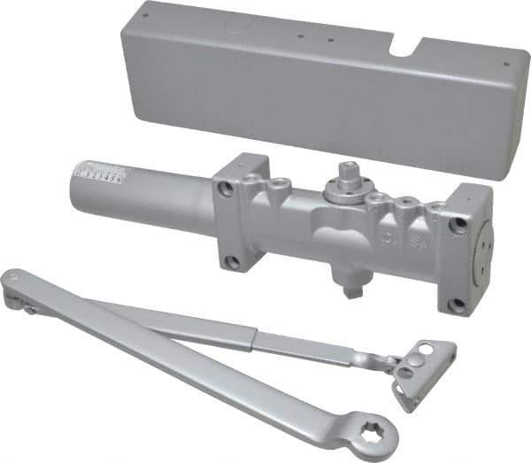 Norton Door Closers - Push & Pull Side Mount, Multi Size Closer Power Operated Damper - Aluminum Finish - Apex Tool & Supply