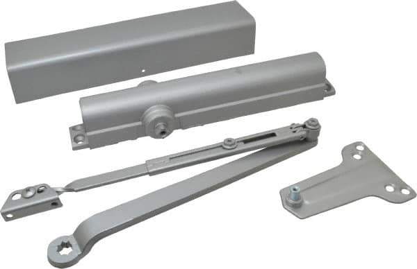 Norton Door Closers - Push & Pull Side Mount, Multi Size Closer Power Operated Damper - Aluminum Finish - Apex Tool & Supply