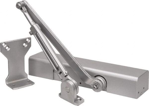 Norton Door Closers - Push & Pull Side Mount, Multi Size Closer Power Operated Damper - Aluminum Finish - Apex Tool & Supply